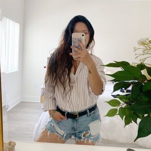 Oversized button down blouse